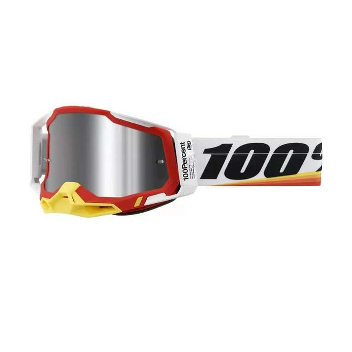 100% RACECRAFT 2 ARSHAM RED MIRROR SILVER motocross mask 100% RACECRAFT 2 ARSHAM RED MIRROR SILVER motocross mask