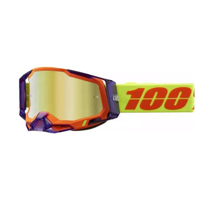 100% RACECRAFT 2 PANAM MIRROR GOLD motocross mask