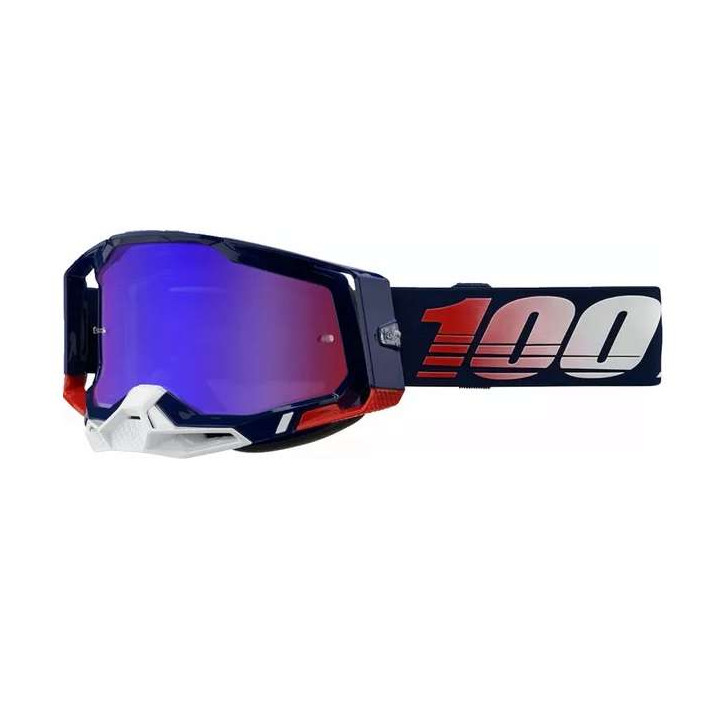 Masque moto cross 100% RACECRAFT 2 REPUBLIC MIRROR RED/BLUE Masque moto cross 100% RACECRAFT 2 REPUBLIC MIRROR RED/BLUE