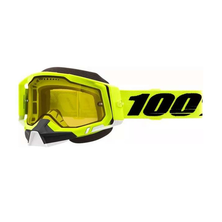 100% RACECRAFT 2 SNOW YELLOW motocross mask 100% RACECRAFT 2 SNOW YELLOW motocross mask