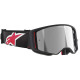 Masque cross Alpinestars SUPERTECH CORP Black/Red - Mirror Silver
