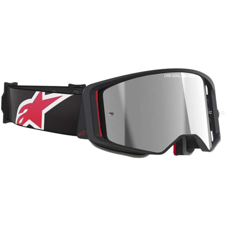 Masque cross Alpinestars SUPERTECH CORP Black/Red - Mirror Silver