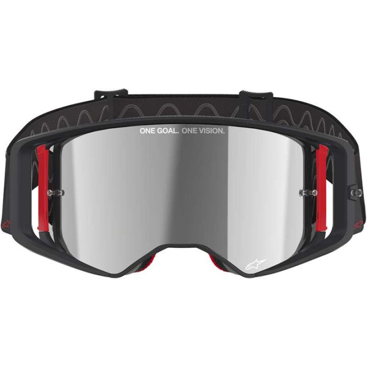 Masque cross Alpinestars SUPERTECH CORP Black/Red - Mirror Silver
