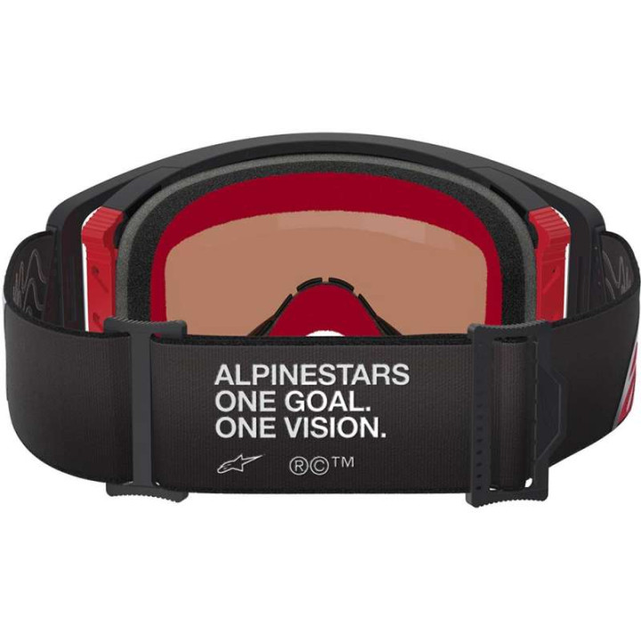 Masque cross Alpinestars SUPERTECH CORP Black/Red - Mirror Silver
