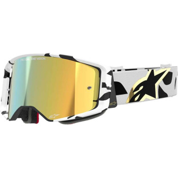 Masque cross Alpinestars SUPERTECH CORP White - Mirror Gold