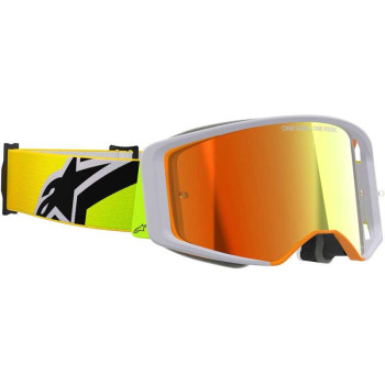 Masque cross Alpinestars SUPERTECH CORP Yellow Fluo/Grey - Mirror Red