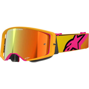 Masque cross Alpinestars SUPERTECH CORP Yellow/Pink - Mirror Red