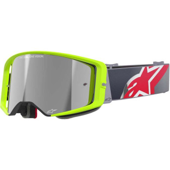 Masque cross Alpinestars SUPERTECH CORP Yellow Fluo/Red - Mirror Silver