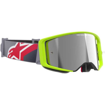 Masque cross Alpinestars SUPERTECH CORP Yellow Fluo/Red - Mirror Silver