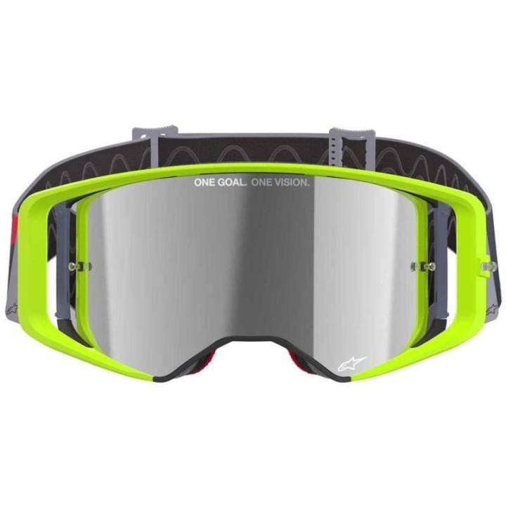Masque cross Alpinestars SUPERTECH CORP Yellow Fluo/Red - Mirror Silver