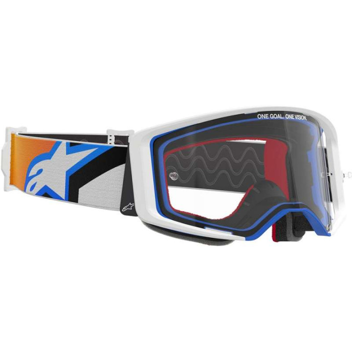 Masque cross Alpinestars SUPERTECH CORP Blue/Orange - Transparent
