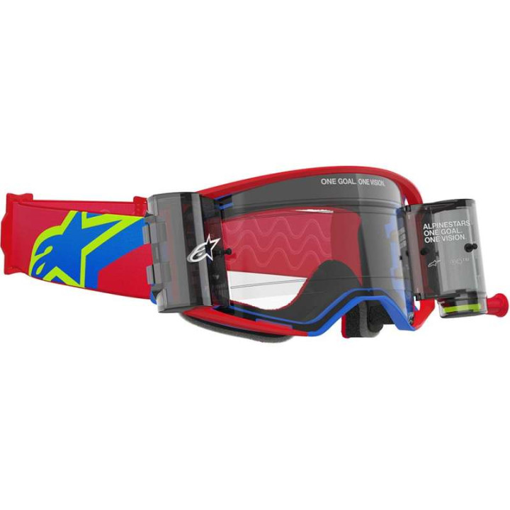 Masque cross Alpinestars SUPERTECH CORP Roll-Off Rouge - Transparent