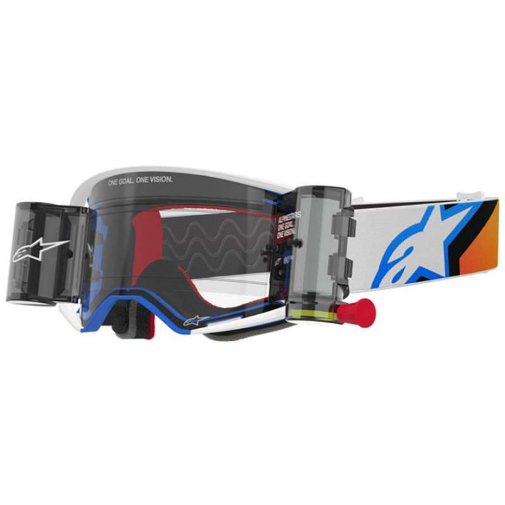 Masque cross Alpinestars SUPERTECH CORP Roll-Off Bleu - Transparent