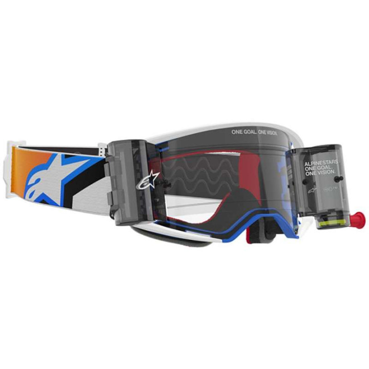 Masque cross Alpinestars SUPERTECH CORP Roll-Off Bleu - Transparent