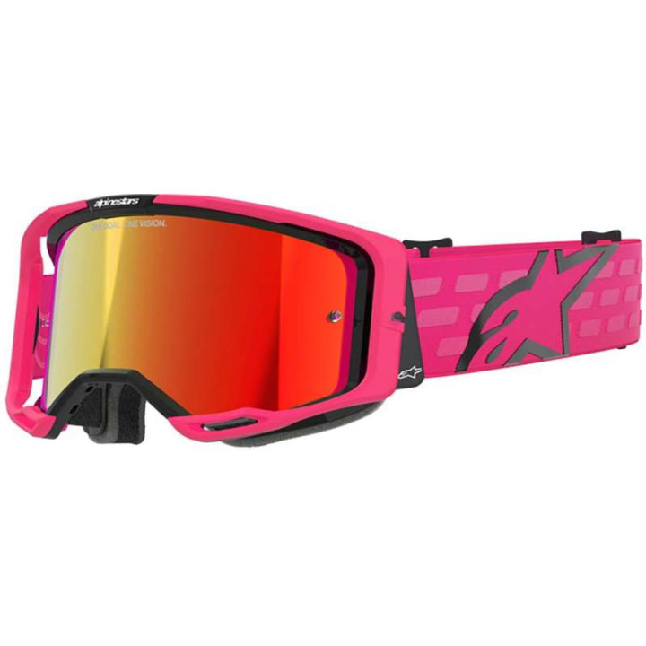 Masque cross Alpinestars VISION 8 CORP Pink - Mirror Red