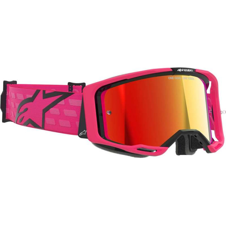 Masque cross Alpinestars VISION 8 CORP Pink - Mirror Red
