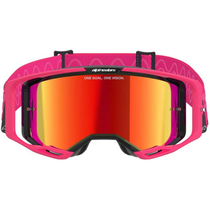 Masque cross Alpinestars VISION 8 CORP Pink - Mirror Red