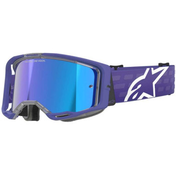 Masque cross Alpinestars VISION 8 CORP Purple - Mirror Blue