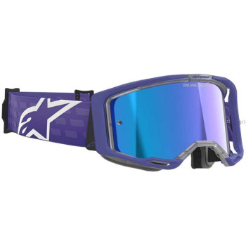 Masque cross Alpinestars VISION 8 CORP Purple - Mirror Blue