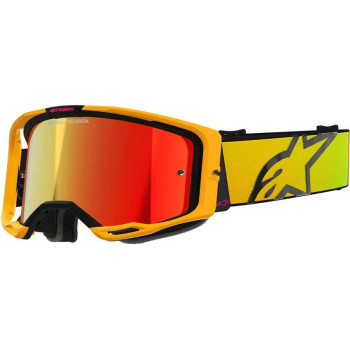 Masque cross Alpinestars VISION 8 CORP Yellow - Mirror Red