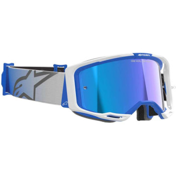 Masque cross Alpinestars VISION 8 CORP Blue/White - Mirror Blue