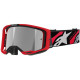 Masque cross Alpinestars VISION 8 LUAR Red/Black - Mirror Silver