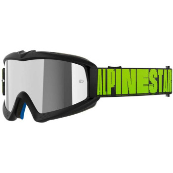 Masque cross enfant Alpinestars VISION YOUTH HOLLOW Charcoal/Yellow Fluo - Mirror Silver