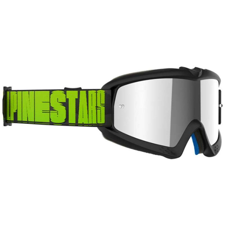Masque cross enfant Alpinestars VISION YOUTH HOLLOW Charcoal/Yellow Fluo - Mirror Silver