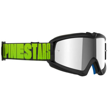 Masque cross enfant Alpinestars VISION YOUTH HOLLOW Charcoal/Yellow Fluo - Mirror Silver