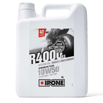 IPONE - Huile moteur 4T 10W50 R4000 RS - 4 litres IPONE - Huile moteur 4T 10W50 R4000 RS - 4 litres