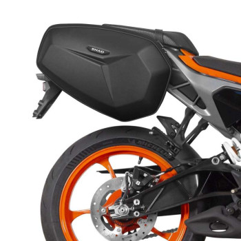 Sacoches cavalières Shad E48SR + écarteurs KTM Duke 125/390 (K0DK14SR)