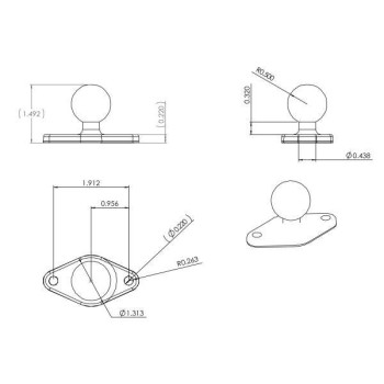 Embase boule RAM MOUNT pour Smartphone - RAM-B-238