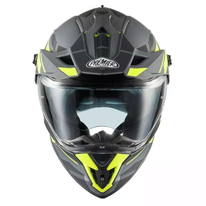 Motorcycle helmet Premier DISCOVERY EA Y 17 BM Black/Yellow