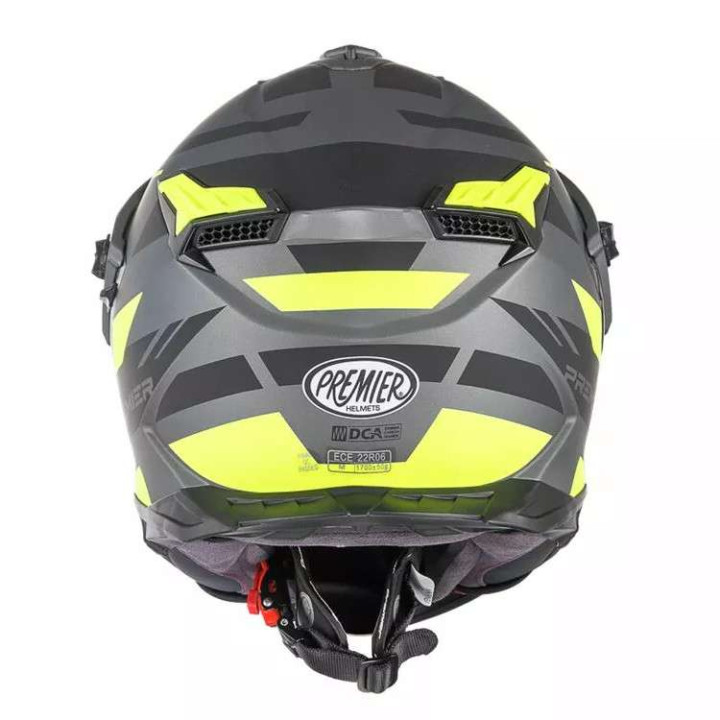 Motorcycle helmet Premier DISCOVERY EA Y 17 BM Black/Yellow